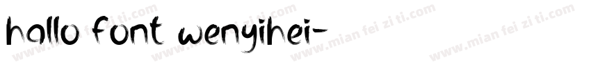 hallo font wenyihei字体转换